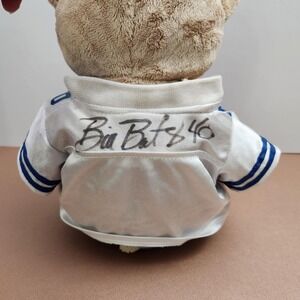 Dallas Cowboys Bill Bates #40 Autographed Build A Bear Teddy Plush Uniform 15"